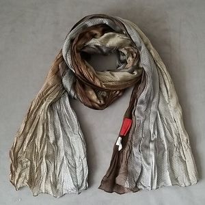 Shinny wrinkled multi color Scarf